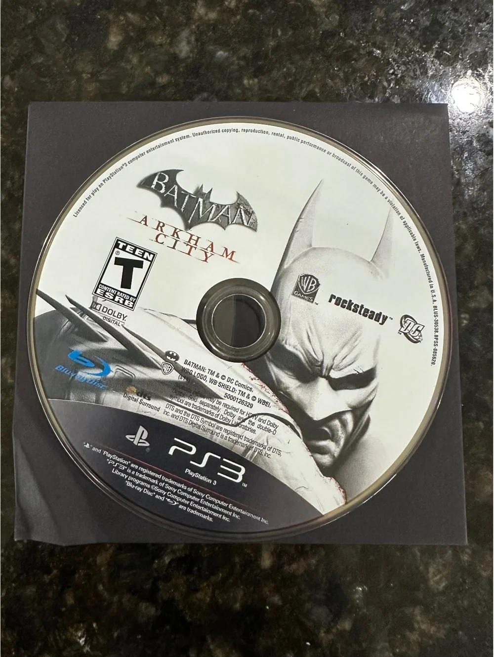Batman: Arkham City PlayStation 3 Game Disc